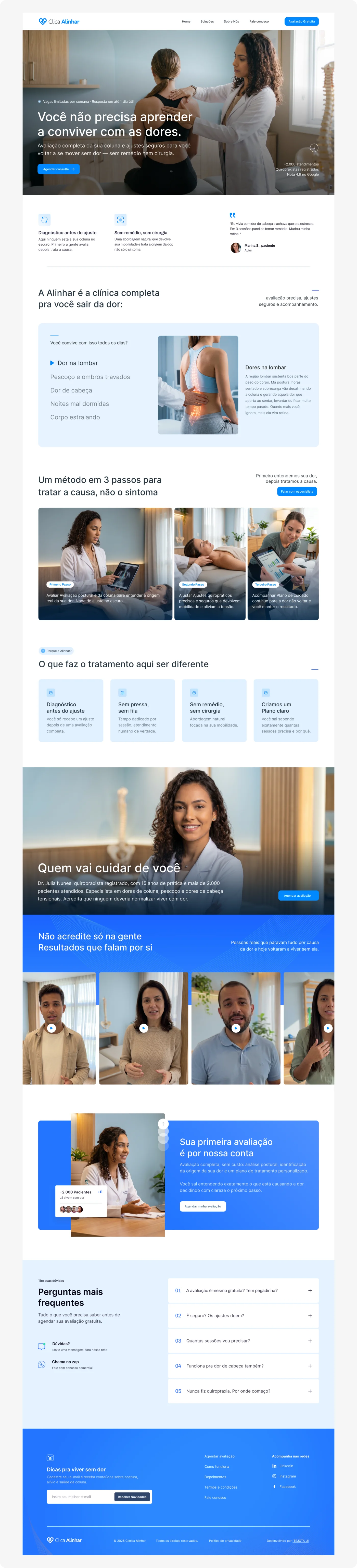 Clínica Alinhar — site